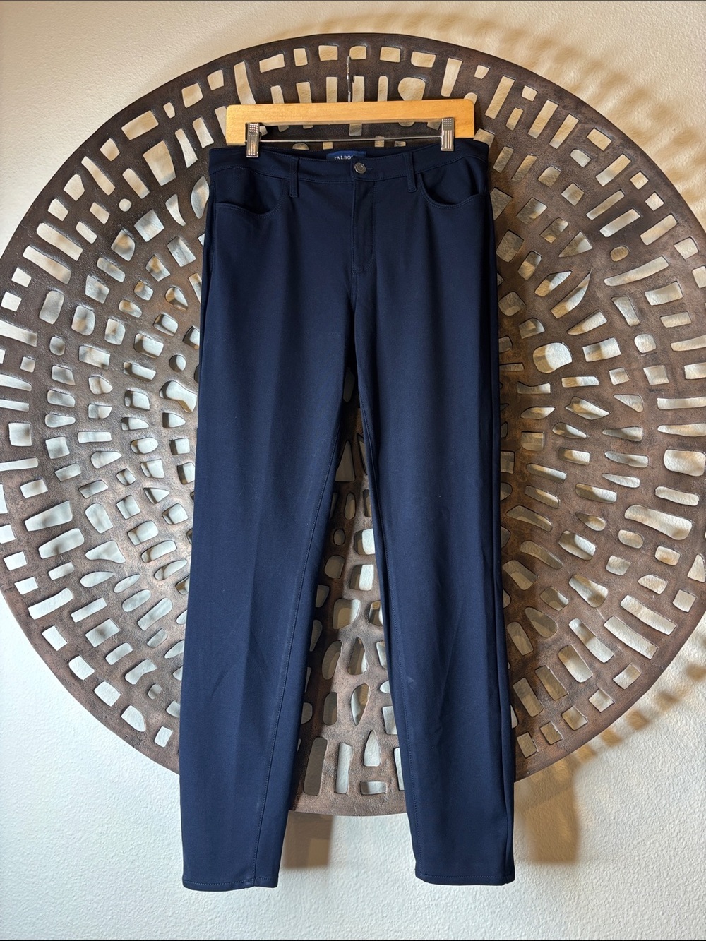 💙 Navy High-Rise Ankle Jeggings Stretch 6 Talbots Work Dress Comfy 💙